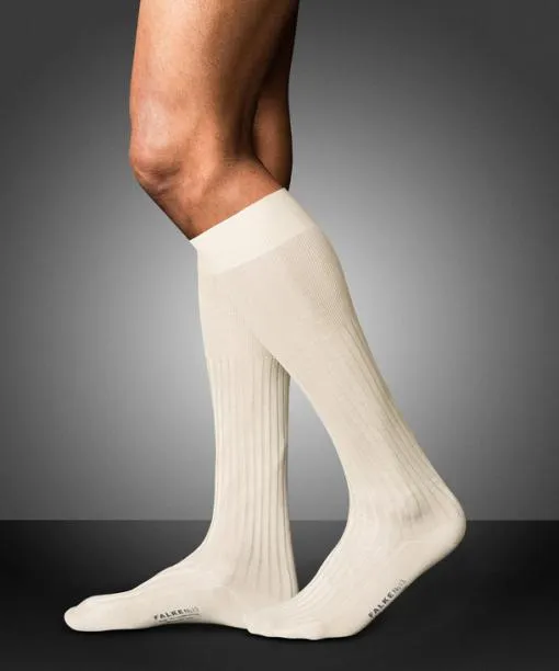Men No 13 Finest Piuma Cotton Men Kneehigh Socks Sand FALKE Knee High Socks
