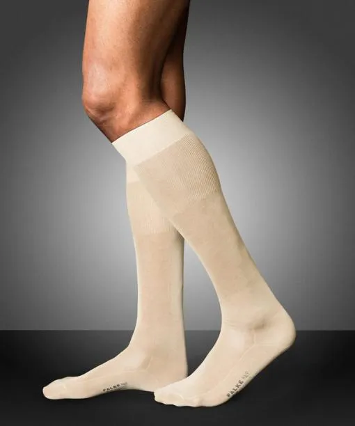 Men No 9 Pure Fil Dcosse Men Kneehigh Socks Sand FALKE Knee High Socks