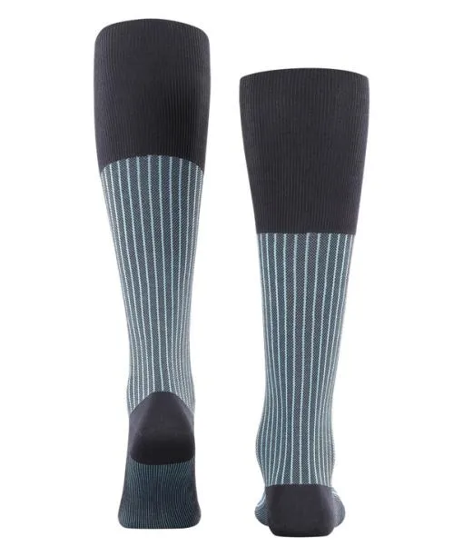 Men Oxford Stripe Men Kneehigh Socks Dark Navy FALKE Knee High Socks