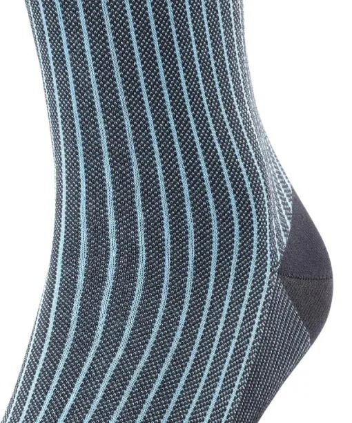 Men Oxford Stripe Men Kneehigh Socks Dark Navy FALKE Knee High Socks
