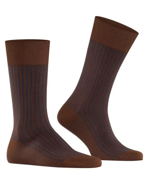 Men Oxford Stripe Men Socks Chestnut FALKE Socks