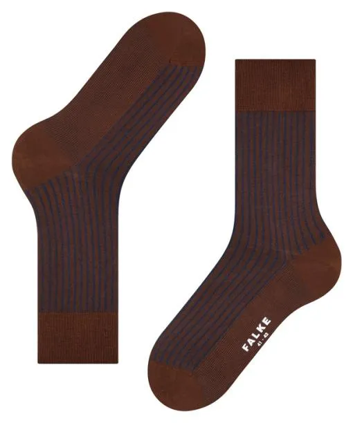 Men Oxford Stripe Men Socks Chestnut FALKE Socks