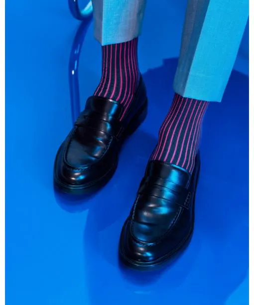 Men Oxford Stripe Men Socks Chestnut FALKE Socks