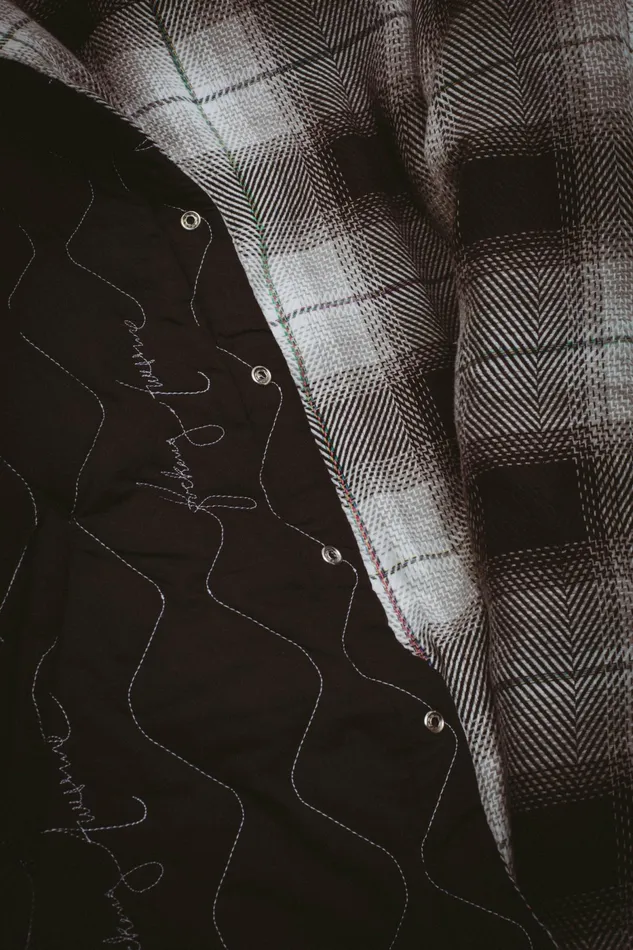 Men Quilted Reversible Shadow Plaid Overshirt Fucking Awesome Shirts Men Quilted Reversible Shadow Plaid Overshirt Fucking Awesome Shirts