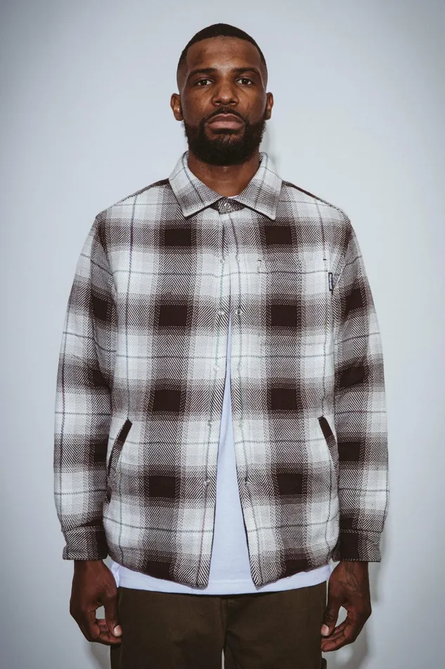 Men Quilted Reversible Shadow Plaid Overshirt Fucking Awesome Shirts Men Quilted Reversible Shadow Plaid Overshirt Fucking Awesome Shirts