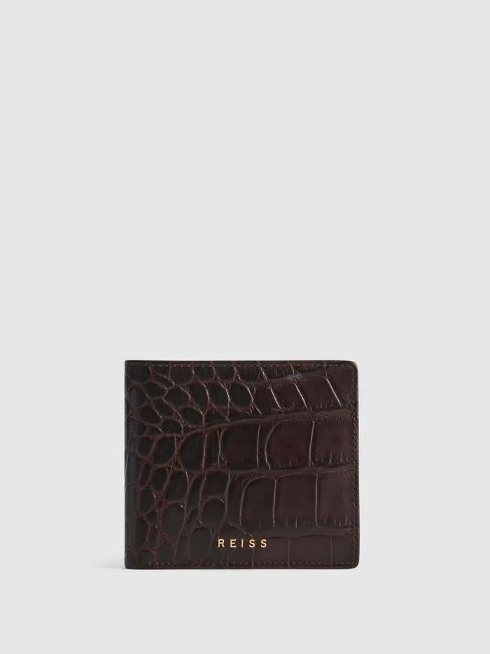Men Reiss Bags Cabot Leather Wallet Chocolate