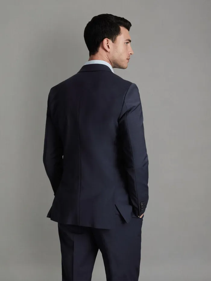 Men Reiss Blazers Hope Modern Fit Wool Blend Single Breasted Blazer Navy