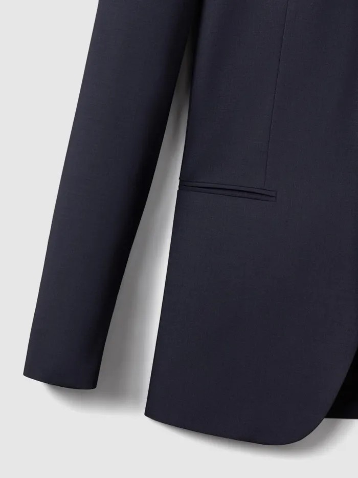 Men Reiss Blazers Hope Modern Fit Wool Blend Single Breasted Blazer Navy
