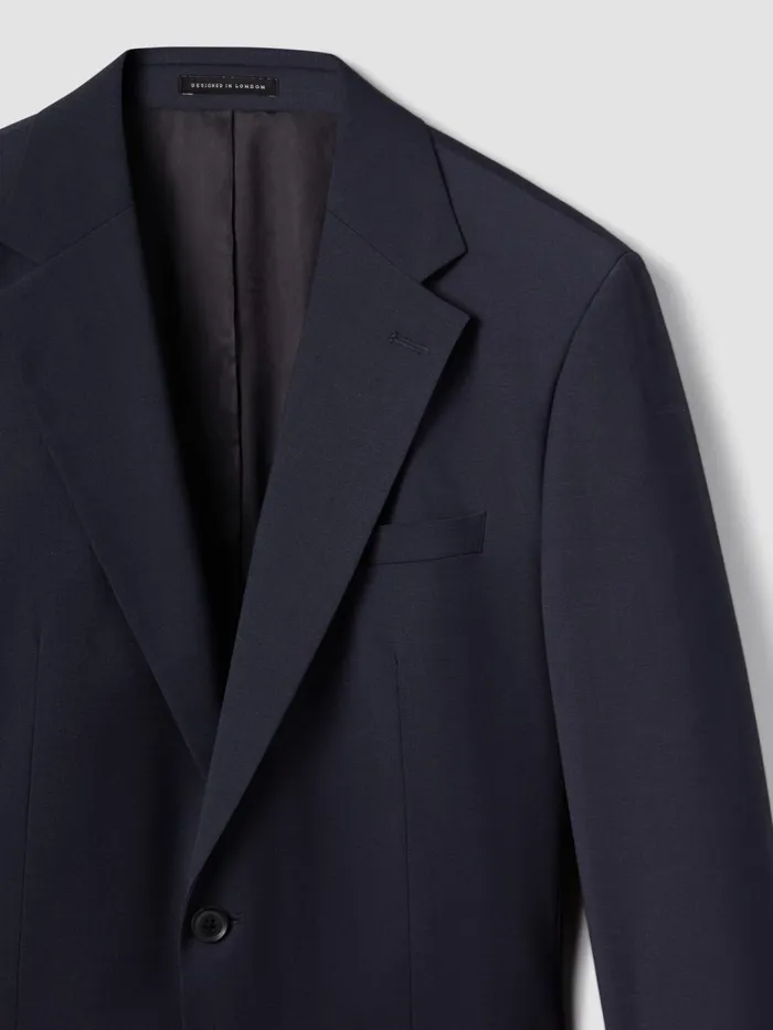 Men Reiss Blazers Hope Modern Fit Wool Blend Single Breasted Blazer Navy