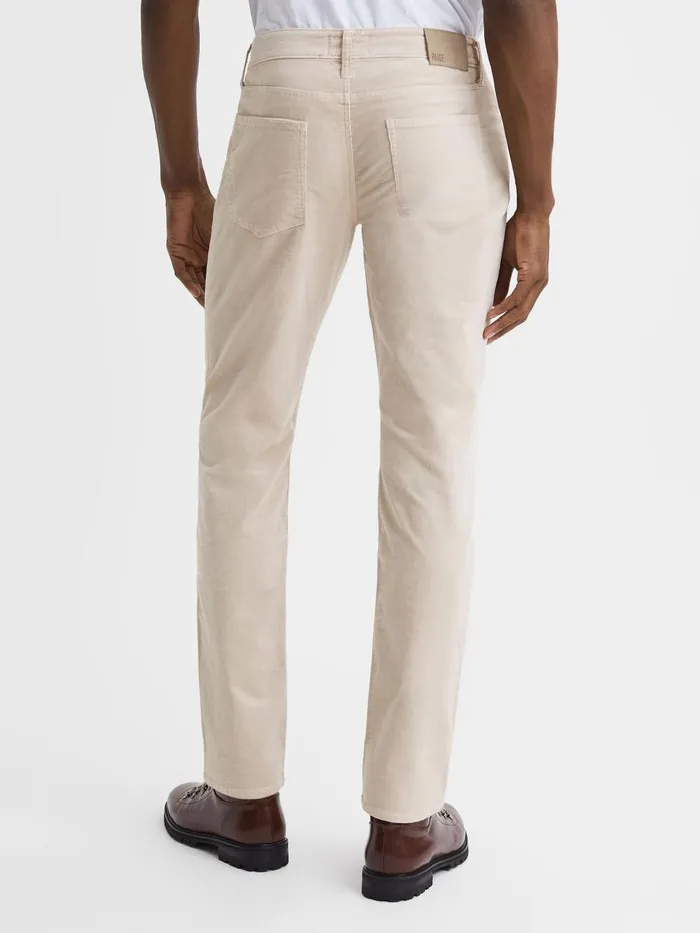 Men Reiss Brands Corduroy Jeans Ivory Cream