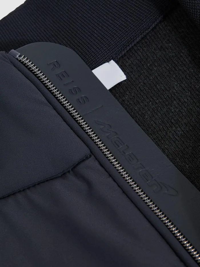 Men Reiss Brands F1 Hybrid Funnel Neck Jacket Navy