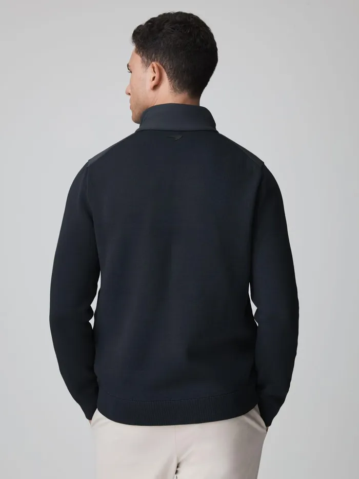 Men Reiss Brands F1 Hybrid Funnel Neck Jacket Navy