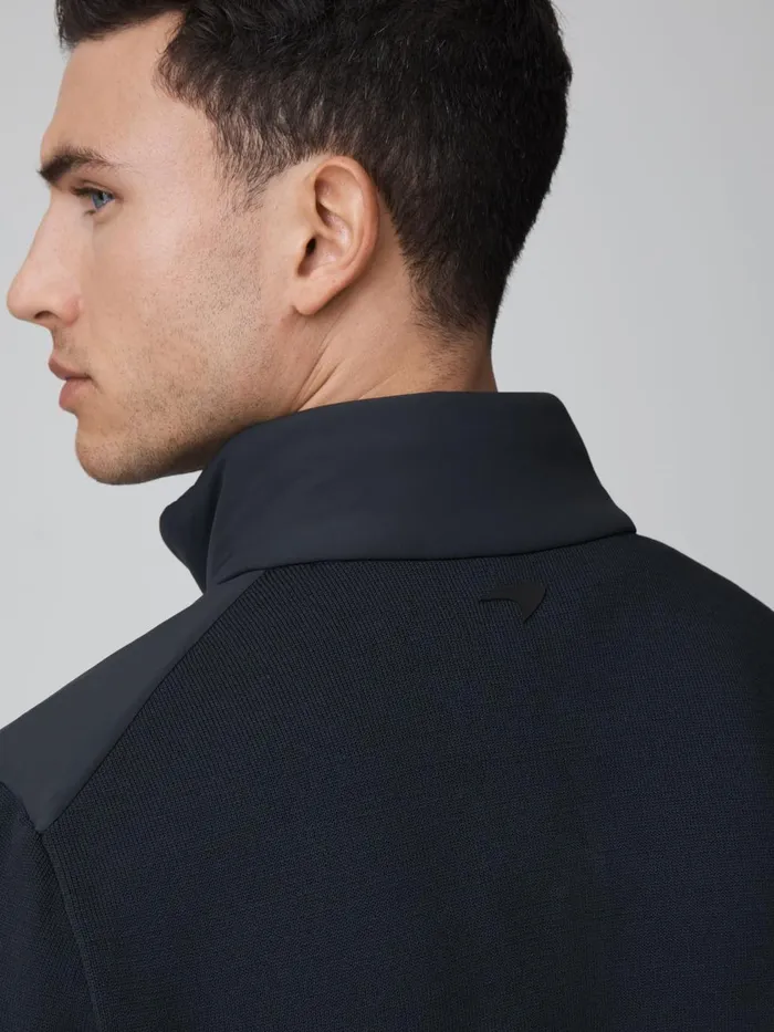 Men Reiss Brands F1 Hybrid Funnel Neck Jacket Navy