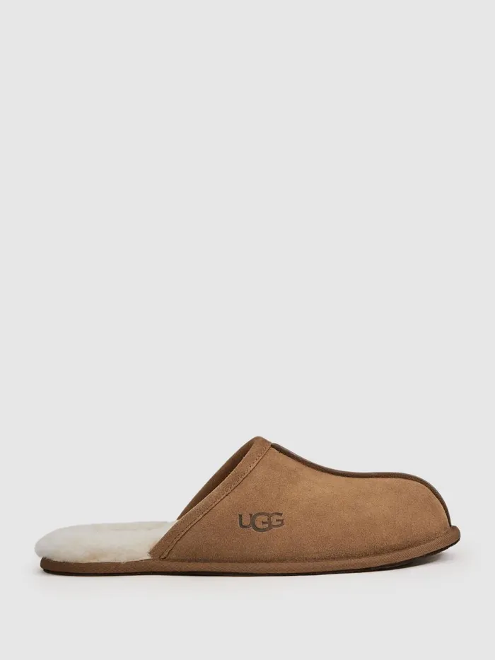Men Reiss Brands Sheepskin Slipper Chestnut