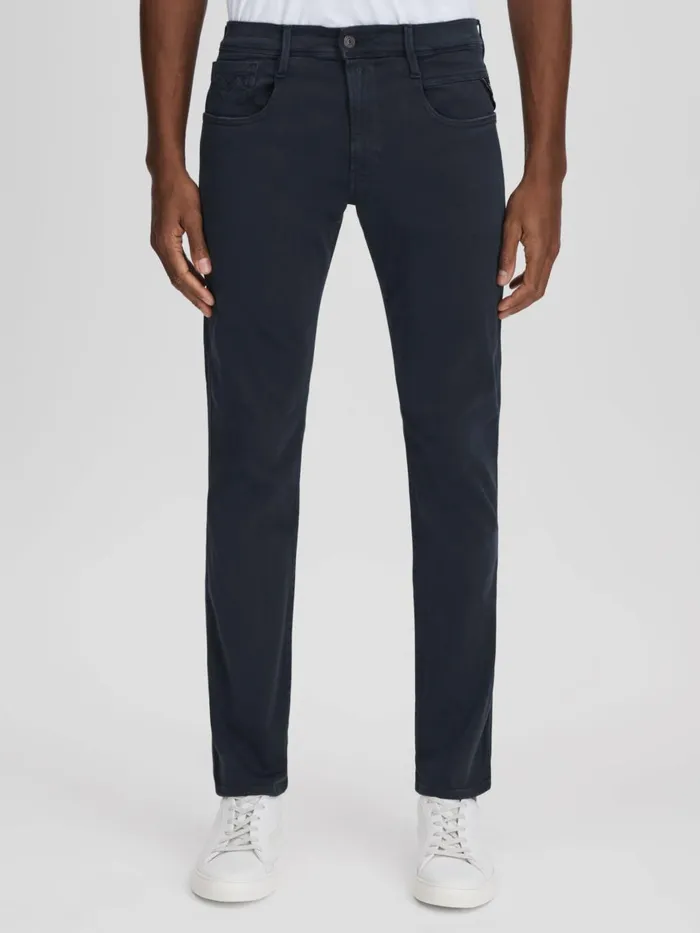 Men Reiss Jeans Slim Fit Garment Dyed Jeans Blue