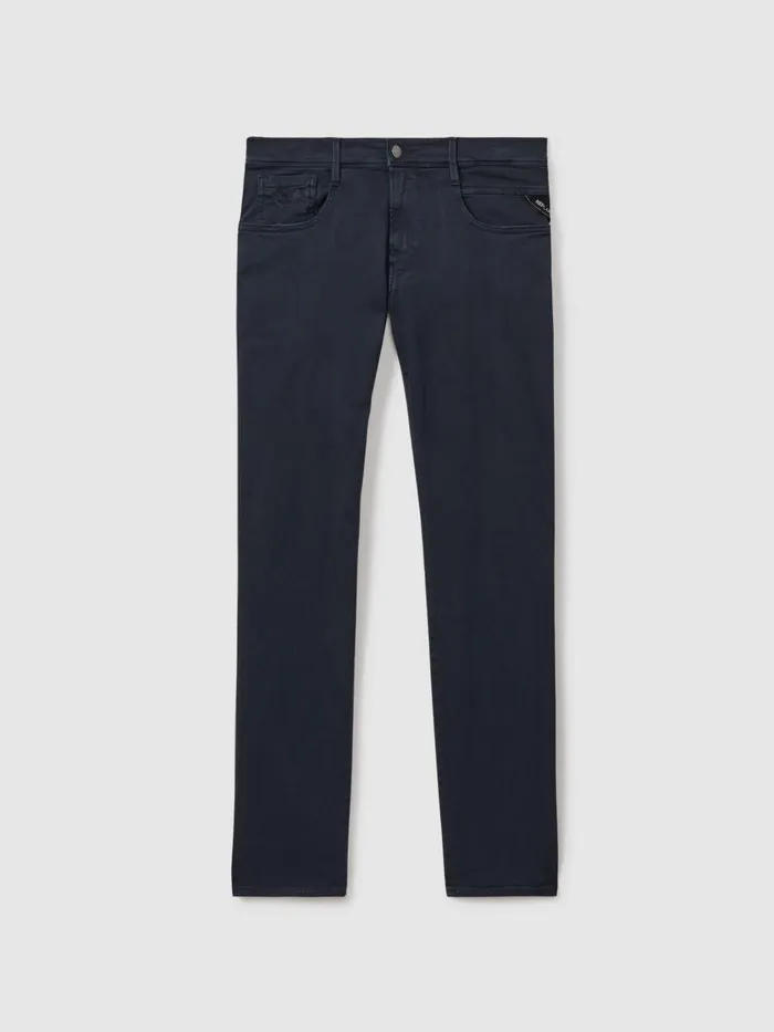 Men Reiss Jeans Slim Fit Garment Dyed Jeans Blue