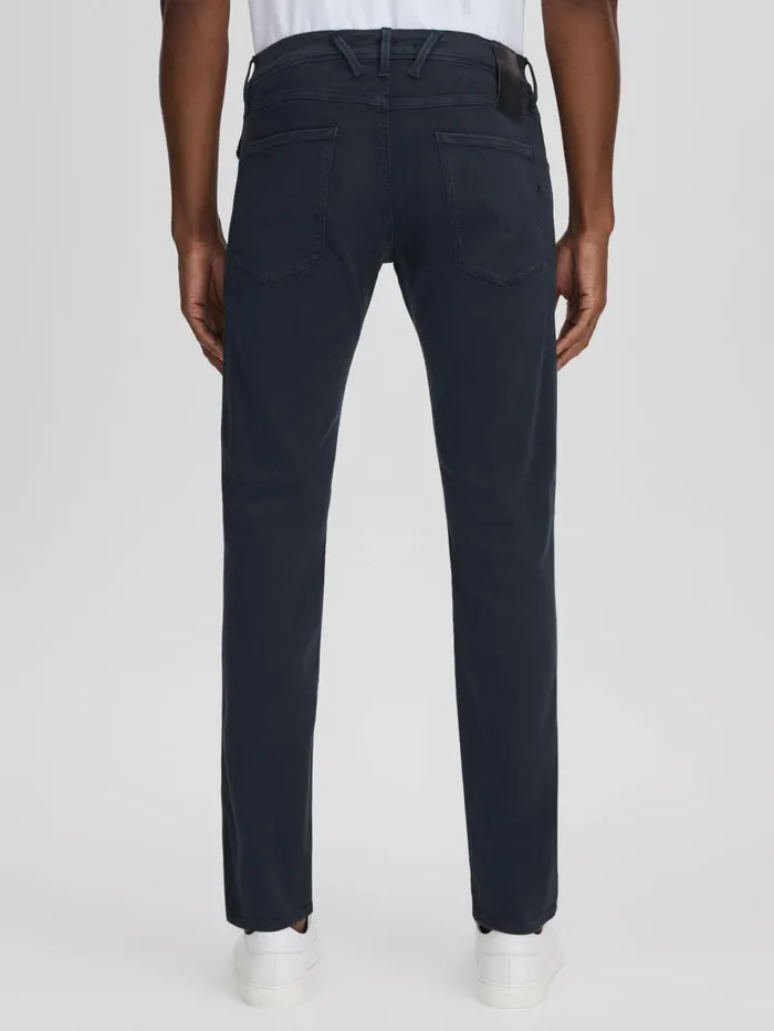 Men Reiss Jeans Slim Fit Garment Dyed Jeans Blue
