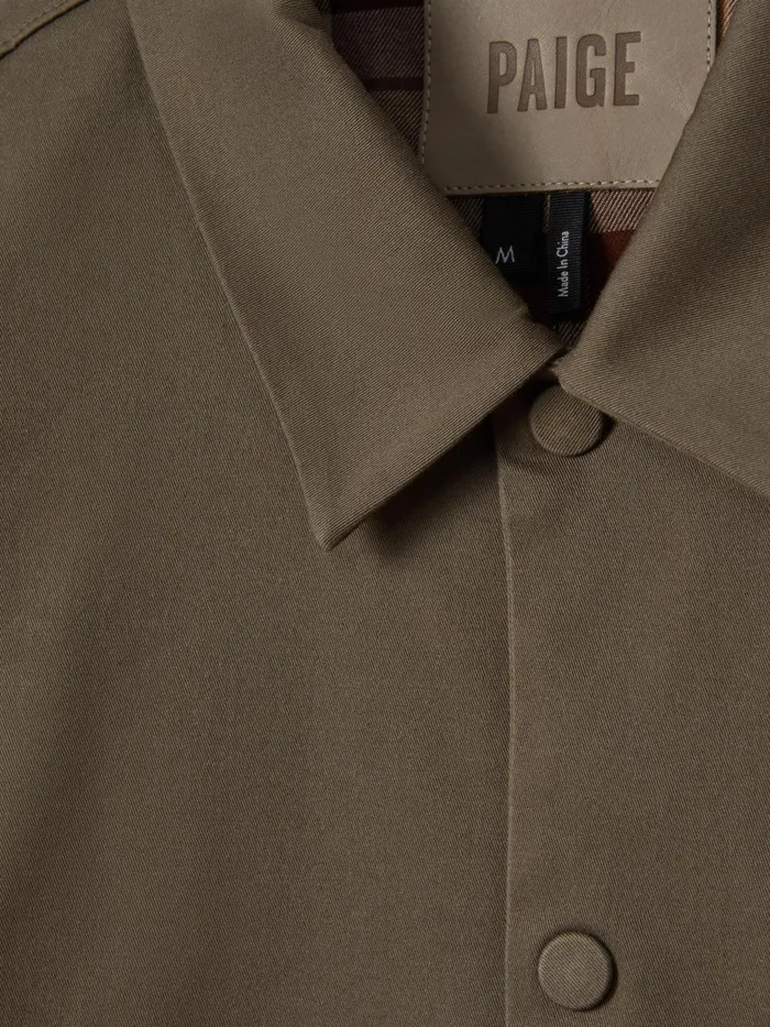 Men Reiss Outerwear and Coats Cotton Blend PressStud Jacket Antique Press