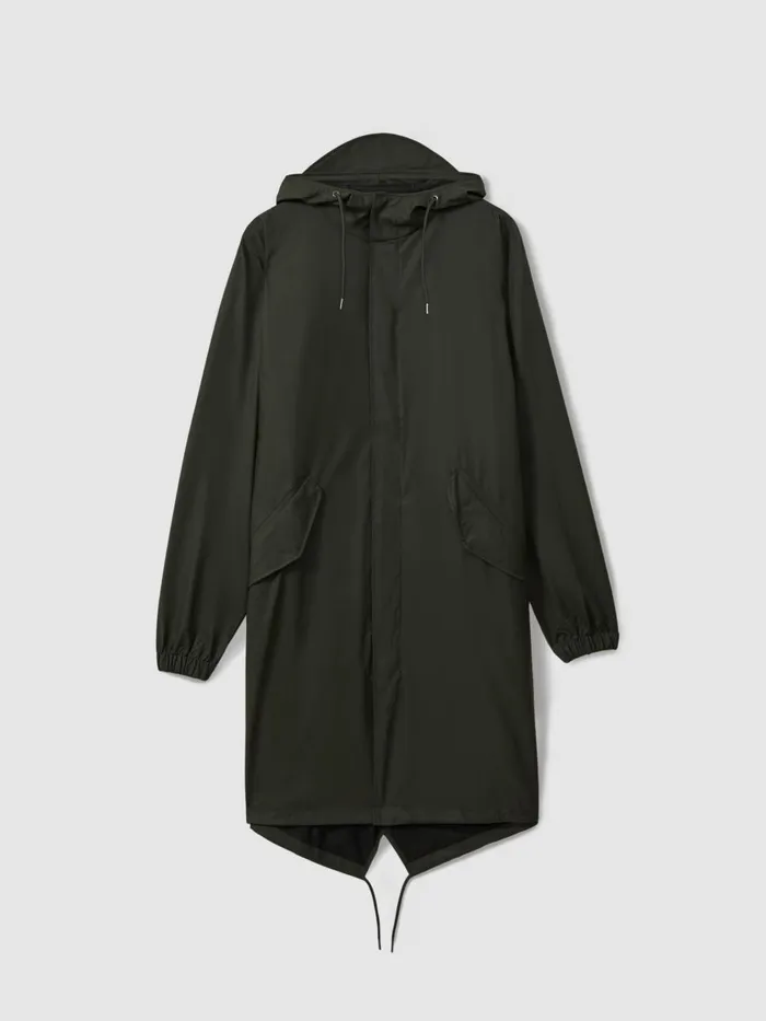 Men Reiss Outerwear and Coats Dark Green Rains Fishtail Parka Dark Green