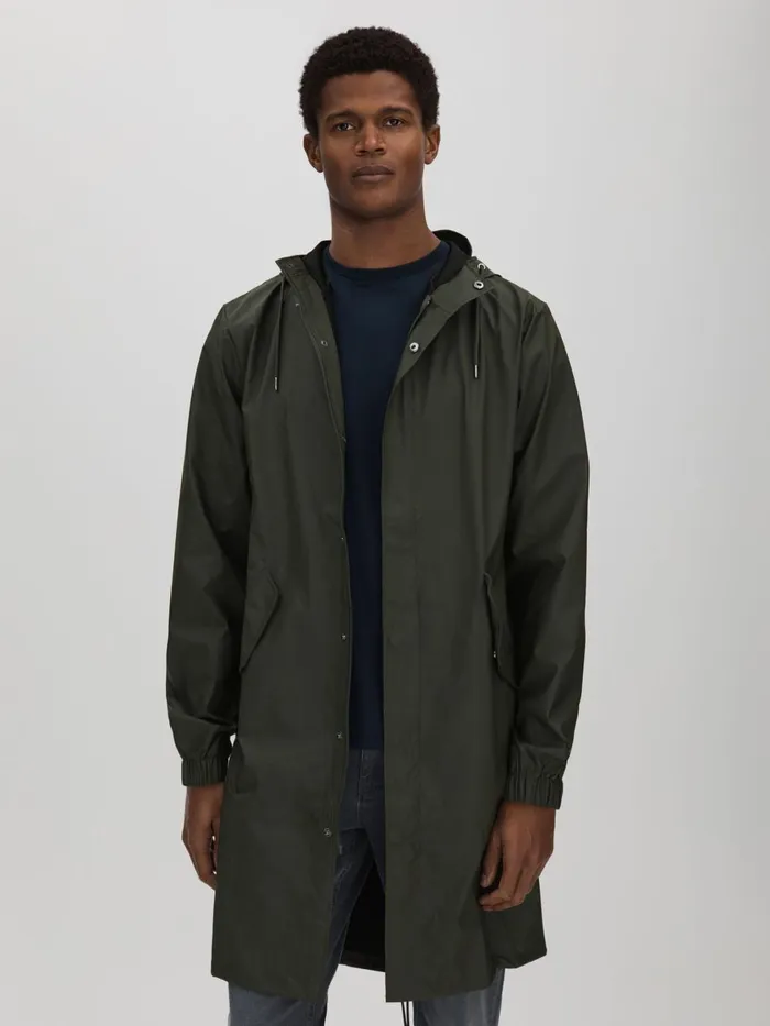 Men Reiss Outerwear and Coats Dark Green Rains Fishtail Parka Dark Green