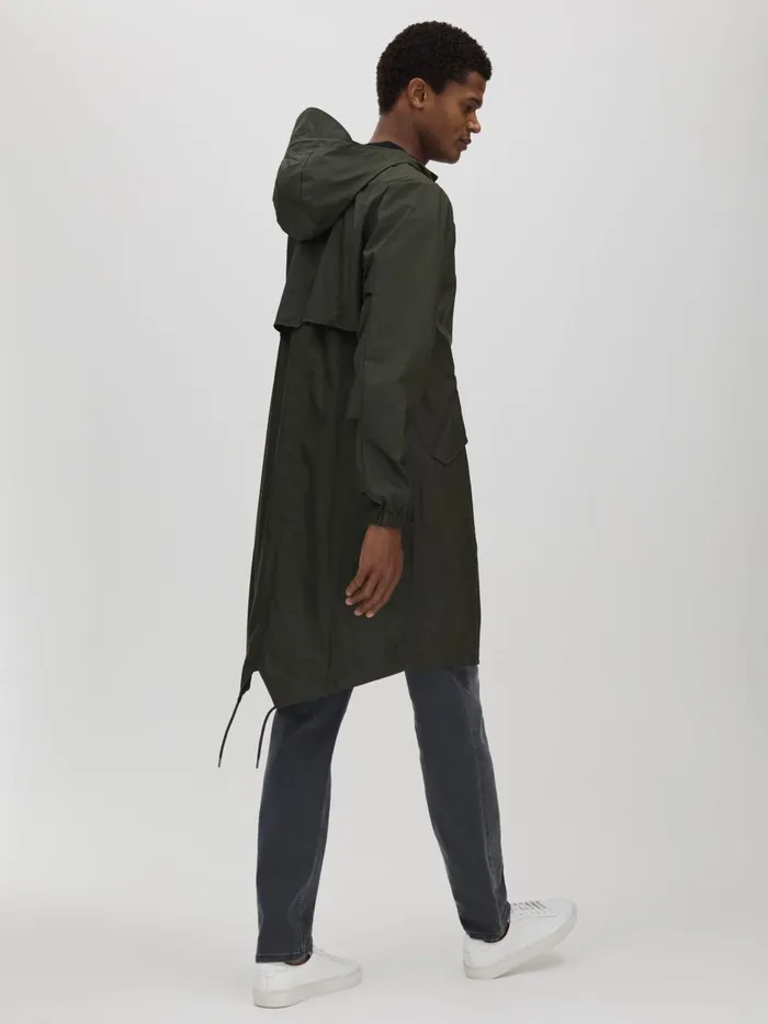 Men Reiss Outerwear and Coats Dark Green Rains Fishtail Parka Dark Green