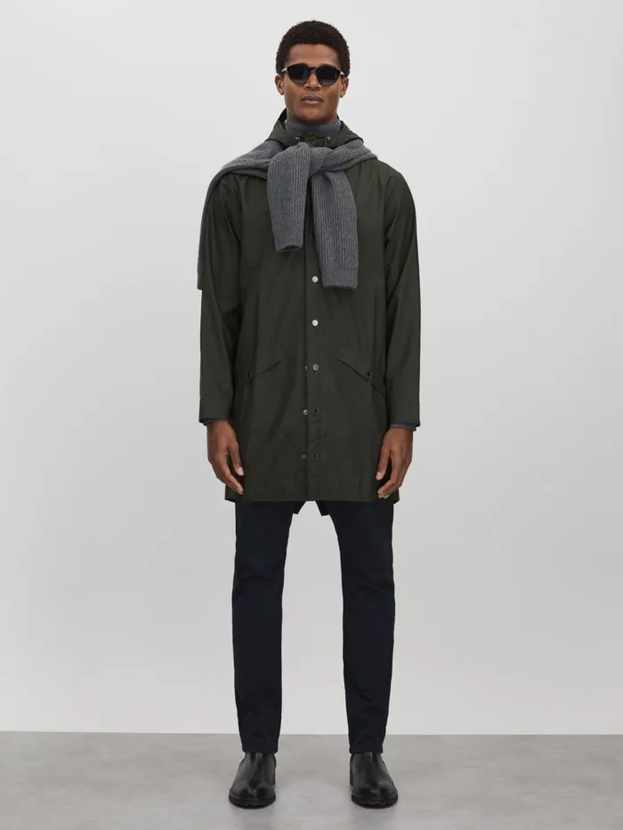 Men Reiss Outerwear and Coats Dark Green Rains Fishtail Parka Dark Green