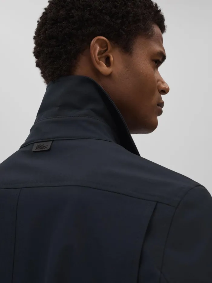 Men Reiss Outerwear and Coats Jacobson WaterRepellent Single Breasted Car Coat Navy