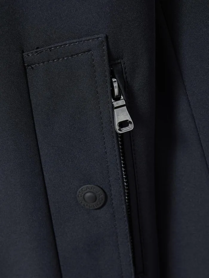 Men Reiss Outerwear and Coats Jacobson WaterRepellent Single Breasted Car Coat Navy