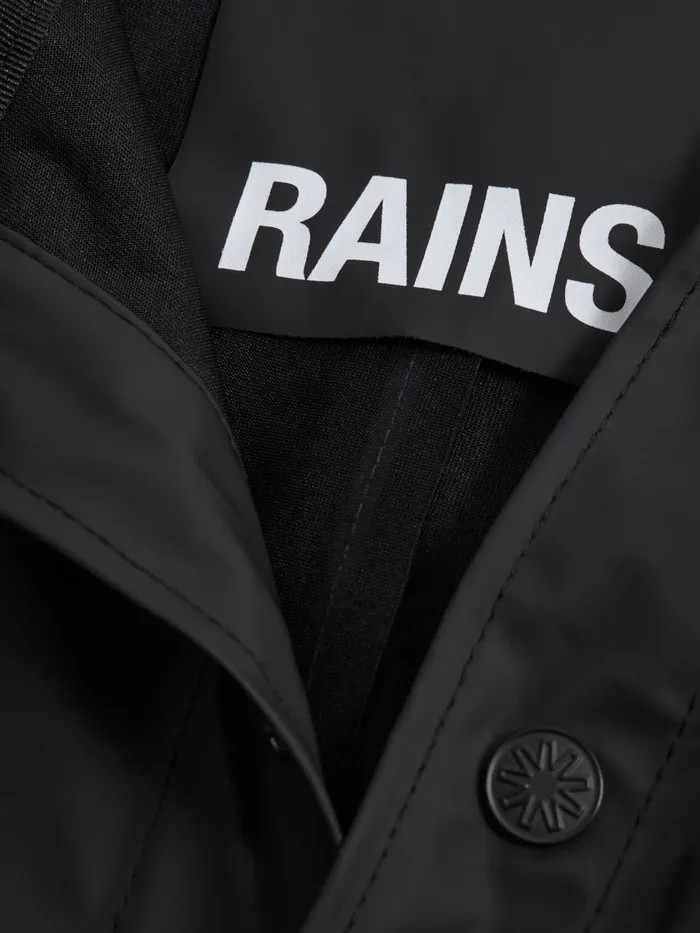 Men Reiss Outerwear and Coats Longline Hooded Raincoat Black