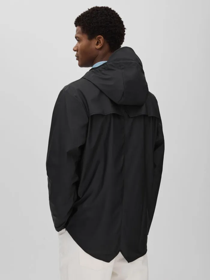 Men Reiss Outerwear and Coats Unisex Hooded Raincoat Black