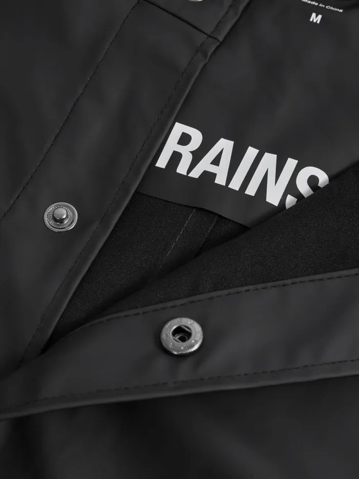Men Reiss Outerwear and Coats Unisex Hooded Raincoat Black