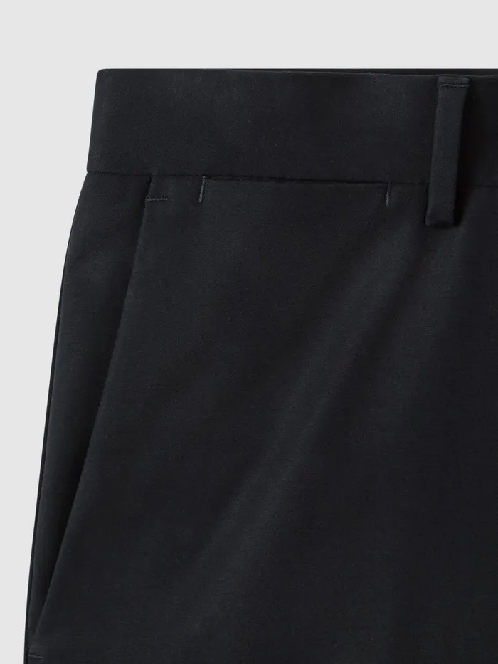 Men Reiss Pants Eastbury Reg Cotton Blend Chinos Navy