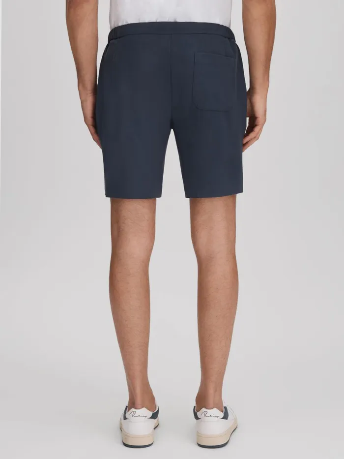 Men Reiss Shorts Deck Slim Fit Drawstring Chino Shorts Airforce Blue