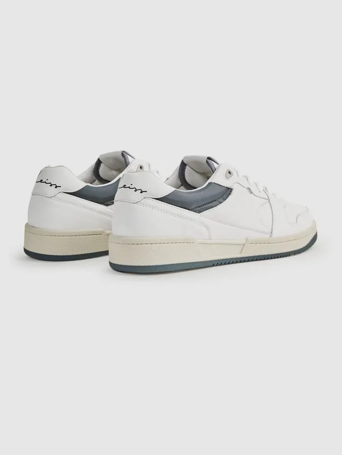 Men Reiss Sneakers Astor Leather LaceUp Trainers White