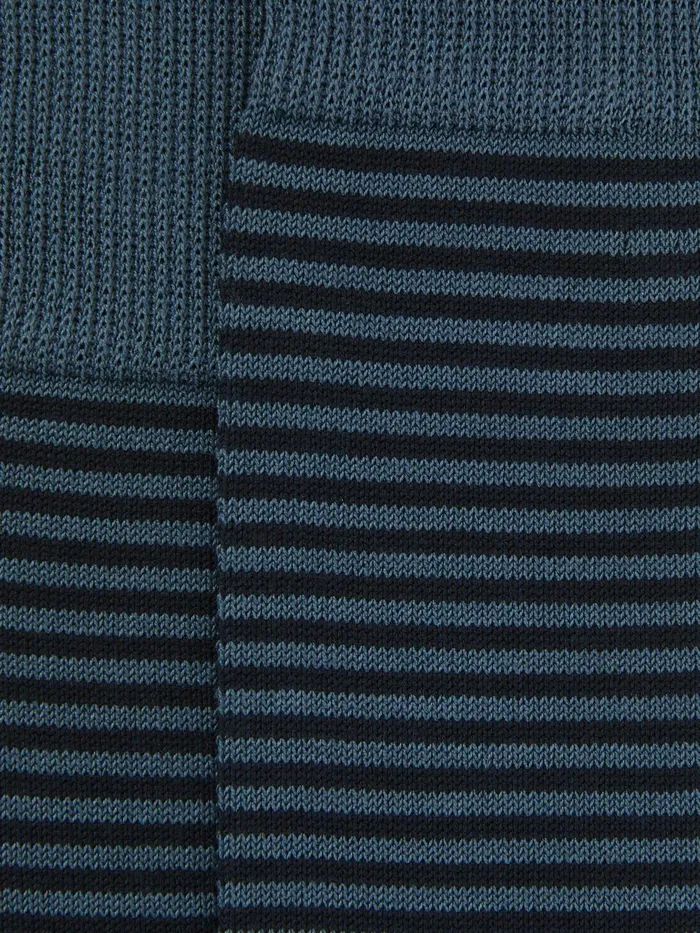 Men Reiss Socks and Underwear Mario Stripe Striped Socks Airforce Blue Navy