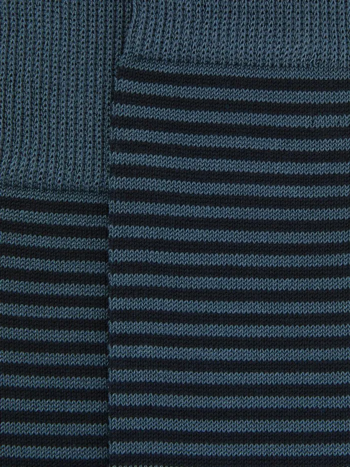 Men Reiss Socks and Underwear Mario Stripe Striped Socks Airforce Blue Navy