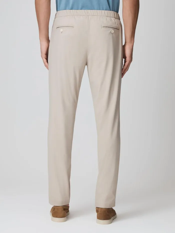 Men Reiss Suits and Tailoring F1 Technical Drawstring Trousers Stone