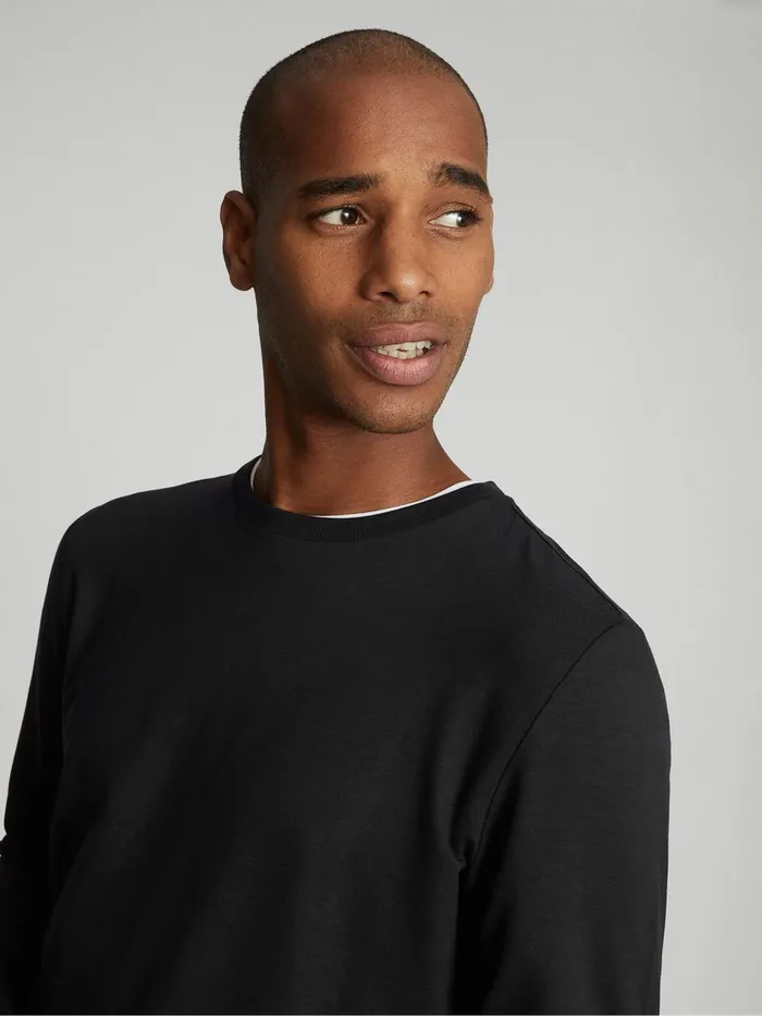 Men Reiss Sweats Hoodies and Joggers Armstrong Crew Neck Jersey Top Charcoal
