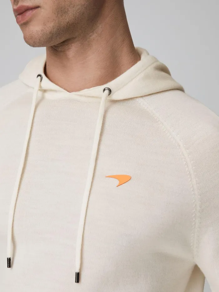 Men Reiss Sweats Hoodies and Joggers F1 Merino Wool Hoodie Bianco