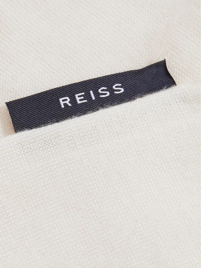 Men Reiss Sweats Hoodies and Joggers F1 Merino Wool Hoodie Bianco