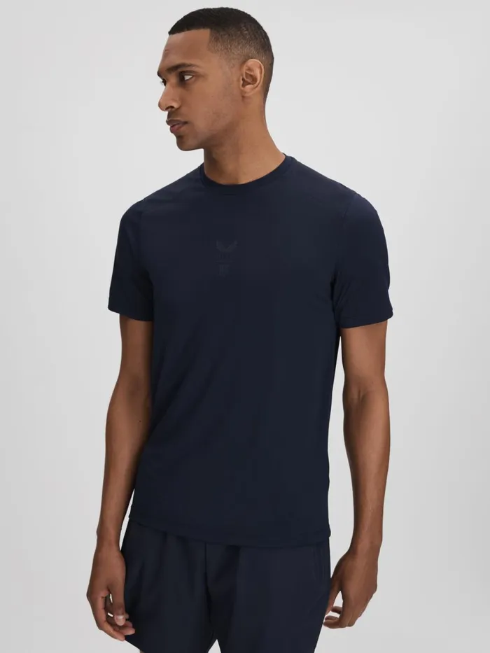 Men Reiss Sweats Hoodies and Joggers Jax Castore Performance Crew Neck TShirt Midnight Navy Men Reiss Sweats Hoodies and Joggers Jax Castore Performance Crew Neck TShirt Midnight Navy