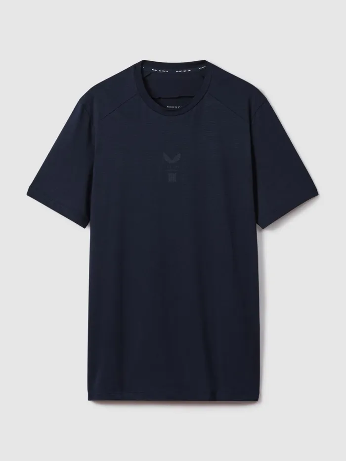 Men Reiss Sweats Hoodies and Joggers Jax Castore Performance Crew Neck TShirt Midnight Navy