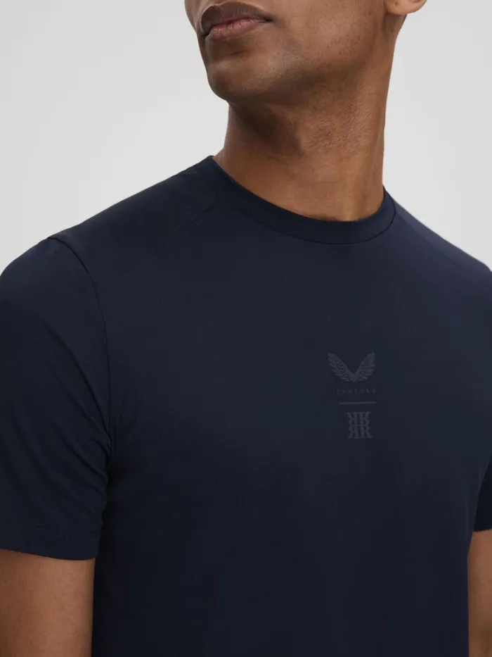 Men Reiss Sweats Hoodies and Joggers Jax Castore Performance Crew Neck TShirt Midnight Navy