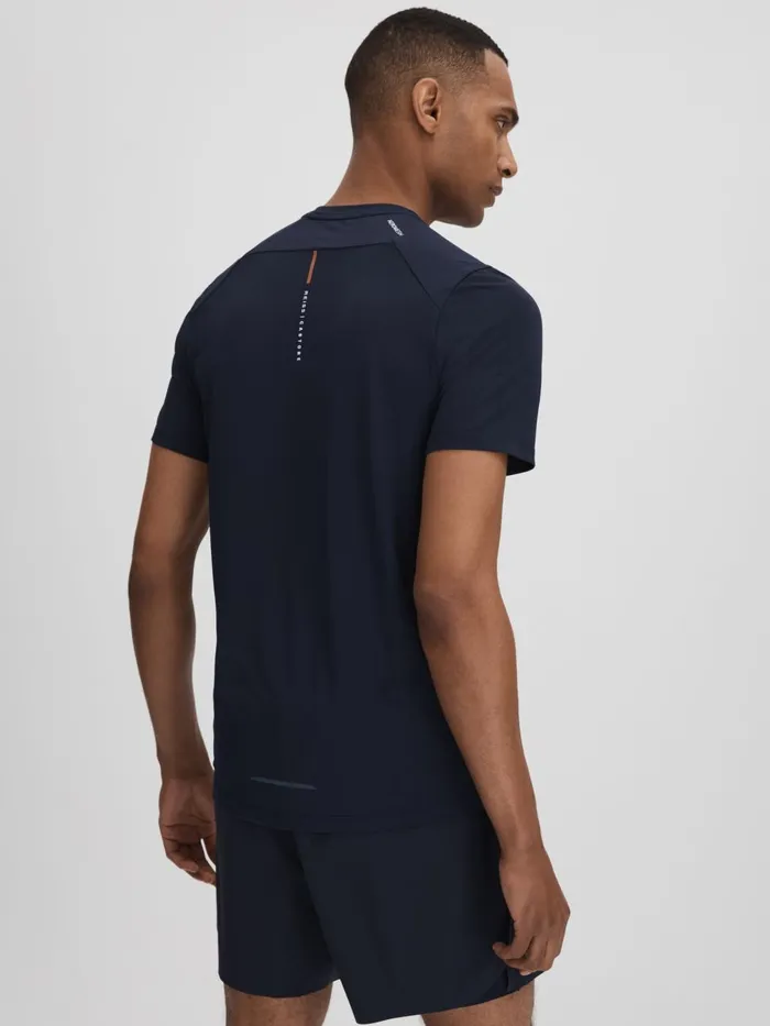 Men Reiss Sweats Hoodies and Joggers Jax Castore Performance Crew Neck TShirt Midnight Navy