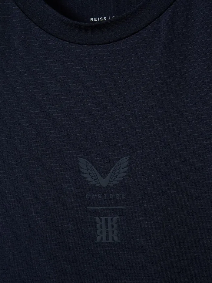 Men Reiss Sweats Hoodies and Joggers Jax Castore Performance Crew Neck TShirt Midnight Navy