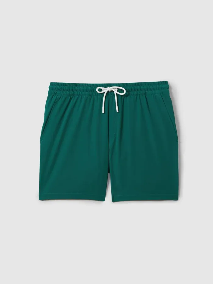 Men Reiss Swimwear Shore Plain Drawstring Waist Swim Shorts Teal