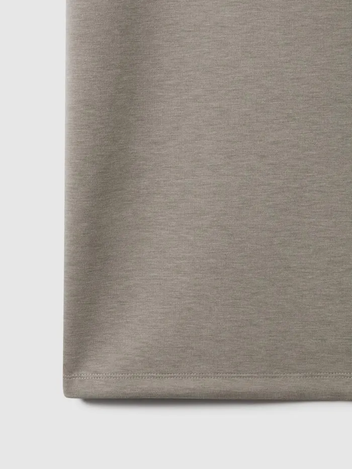 Men Reiss TShirts Bradley Interlock Jersey Crew Neck TShirt Taupe