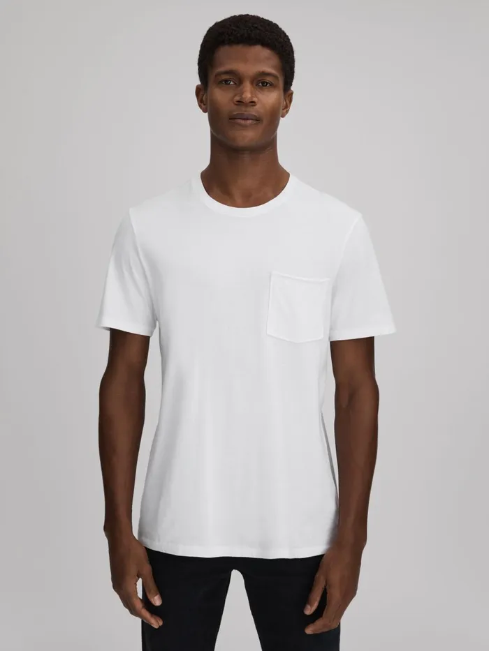 Men Reiss TShirts Crew Neck TShirt Fresh White