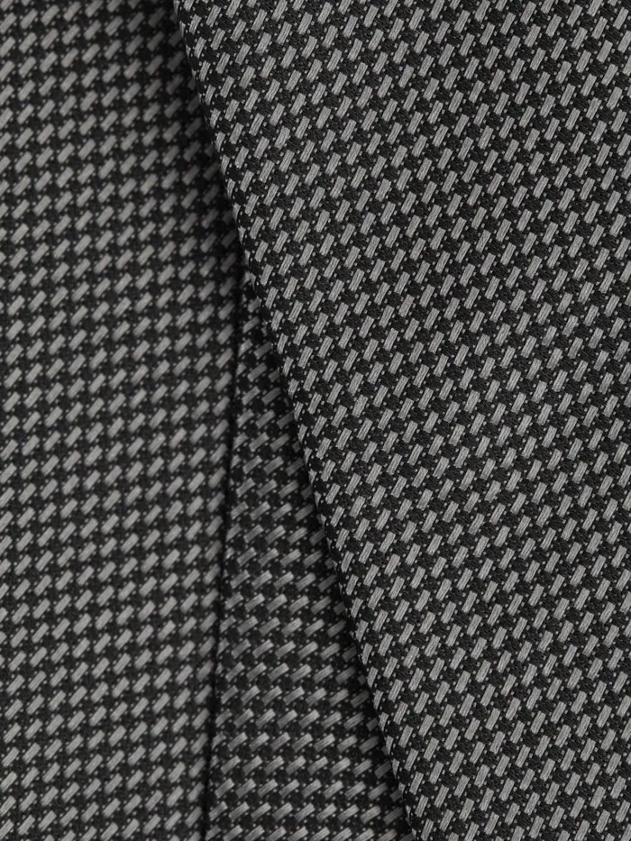 Men Reiss Ties and Pocket Squares Ceremony Textured Silk Blend Tie Charcoal