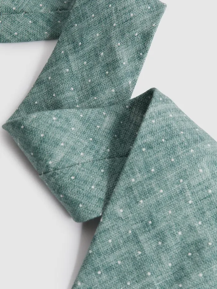 Men Reiss Ties and Pocket Squares Lateran Silk Polka Dot Tie Pistachio Melange